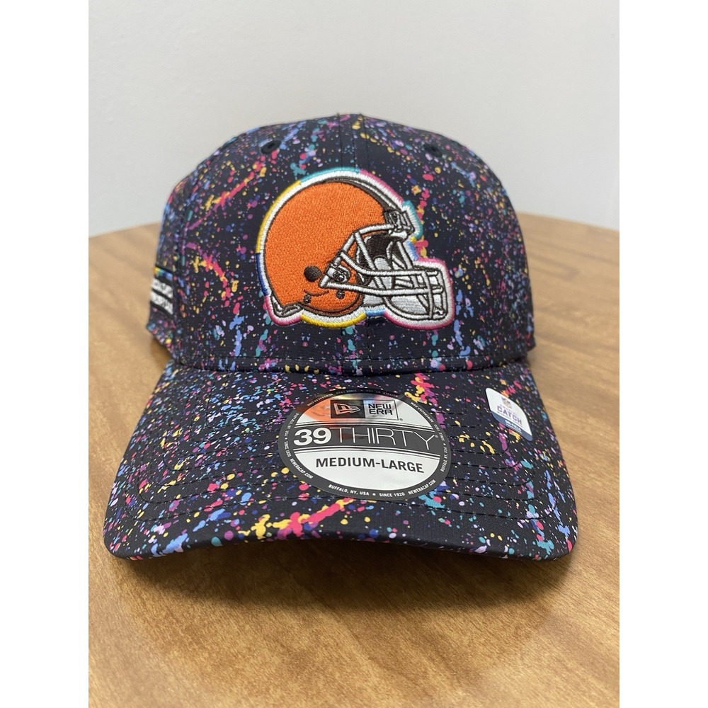 New Era 39Thirty Cleveland Browns NFL Crucial Catch hat M/L Paint splatter cap‎